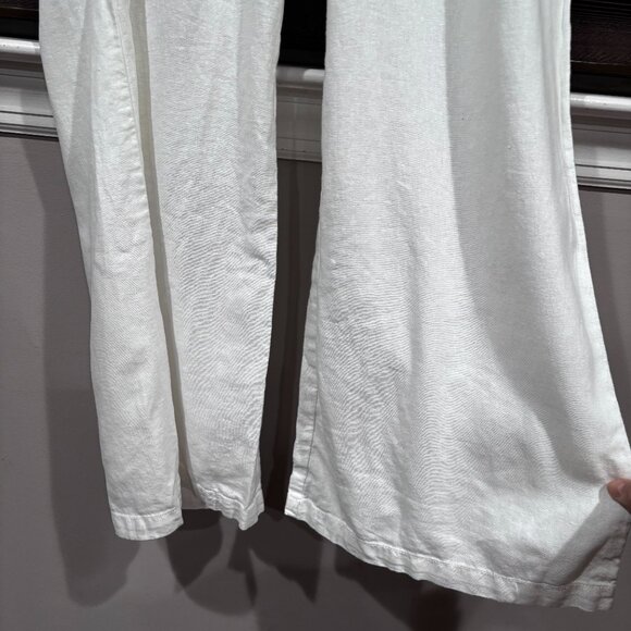 Old Navy Women's wide leg white linen pants SZ: L - Picture 4 of 11